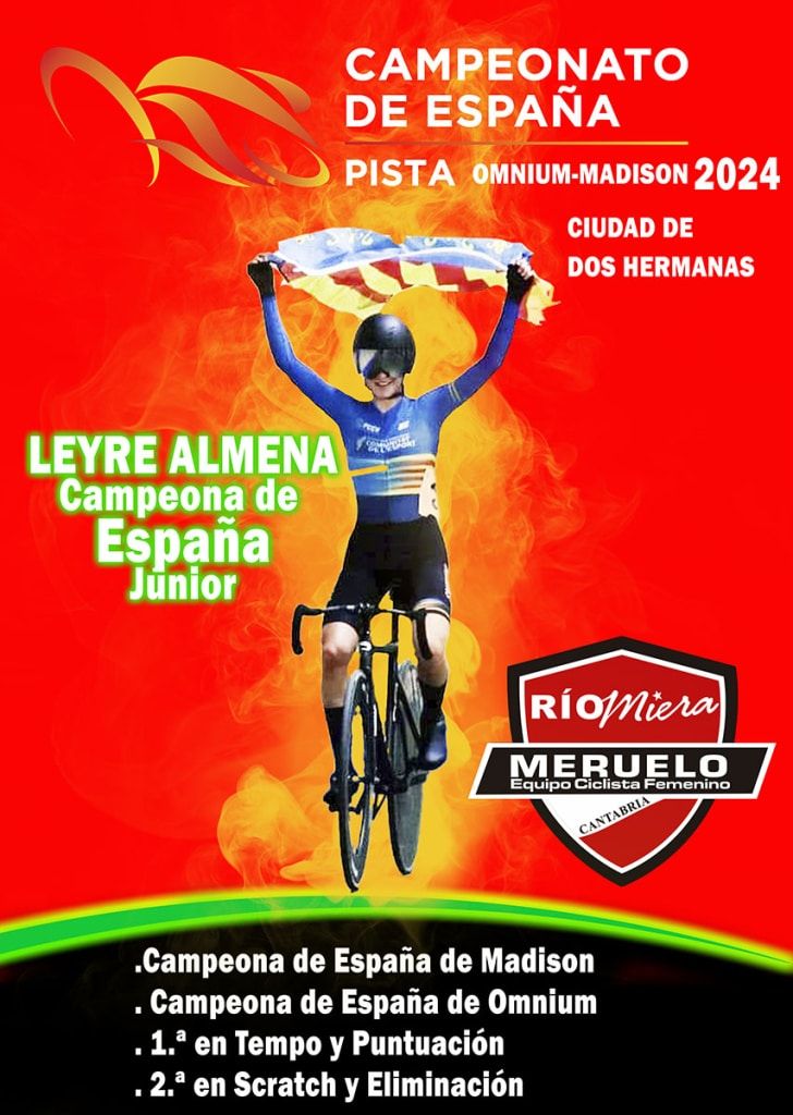 Leyre Almena Campeona de España Júnior en Omnium y Madison / ©ciclismo gonzalez