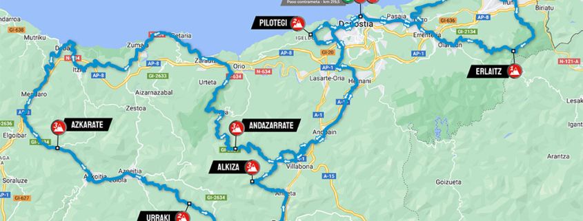 Recorrido de la Clasica de San Sebastián 2024. IMAGEN: ©Donostiako Klasikoa / OCETA
