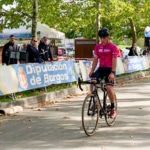 Diego Zorrilla entrando en meta en Villarcayo como líder y vencedor del Circuito Diputación de Burgos de Ciclocross