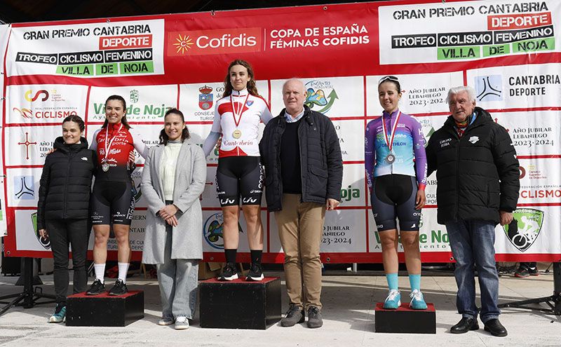 Pódium del Campeonato de Cantabria Sub-23. FOTO: ©ciclismo gonzalez