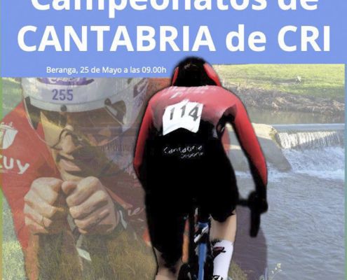 Cartel oficial de los Campeonatos de Cantabria de Cotrarreloj / Meruelo CC