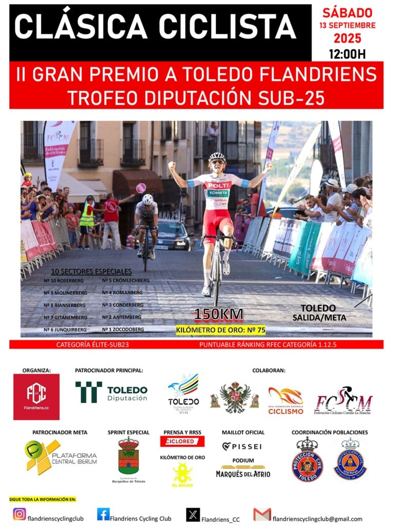 Cartel oficial de la prueba donde la foto de meta se cogió de Ciclismo Gonzalez